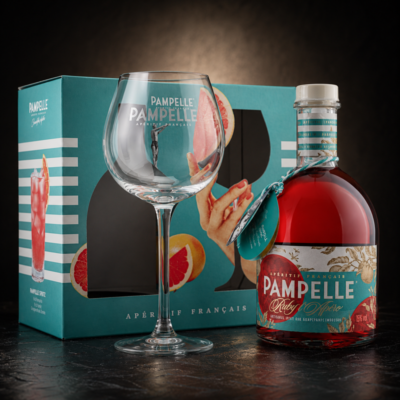 Pampelle - Ruby L’Apero Grapefruit mit Glas
