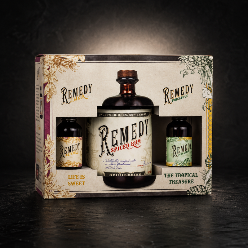Remedy - Spiced Rum Geschenkpackung inkl. Minis